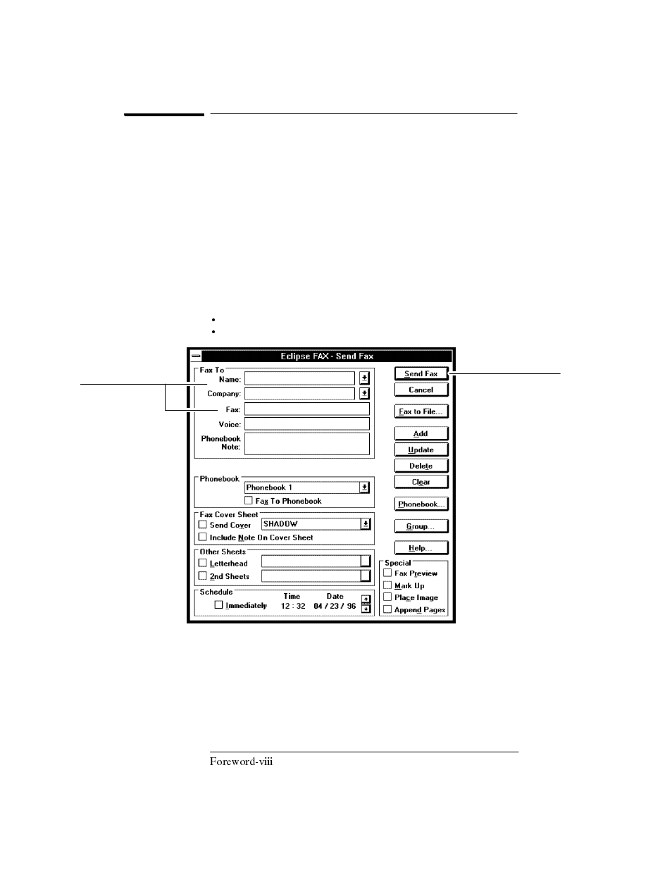 Sending a fax directly from your pc | HP Officejet 350 All-in-One Printer User Manual | Page 16 / 227