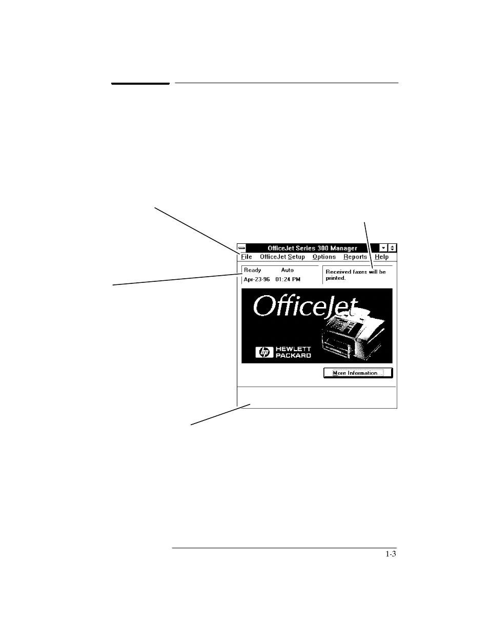 Running the hp officejet manager | HP Officejet 350 All-in-One Printer User Manual | Page 21 / 227