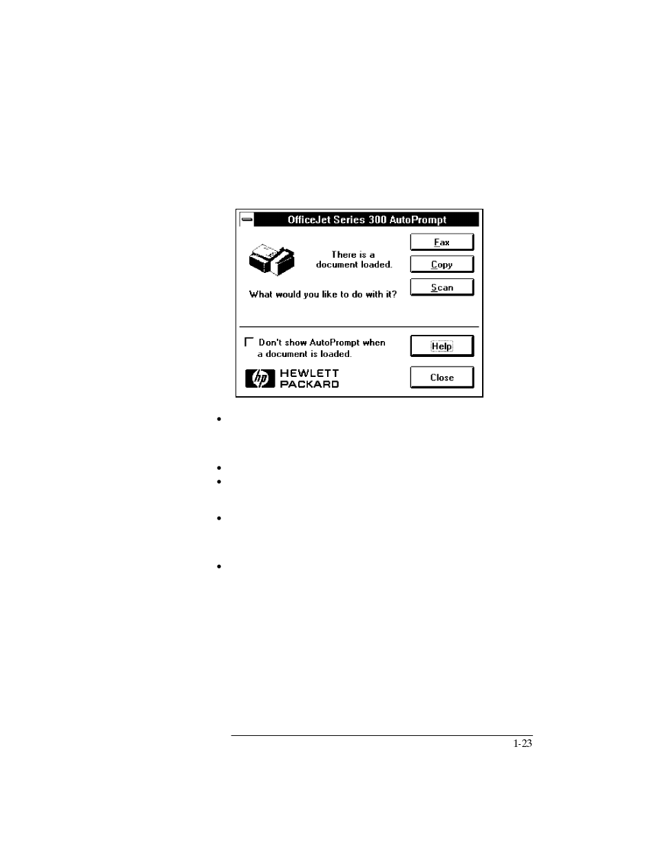 Using the autoprompt | HP Officejet 350 All-in-One Printer User Manual | Page 41 / 227