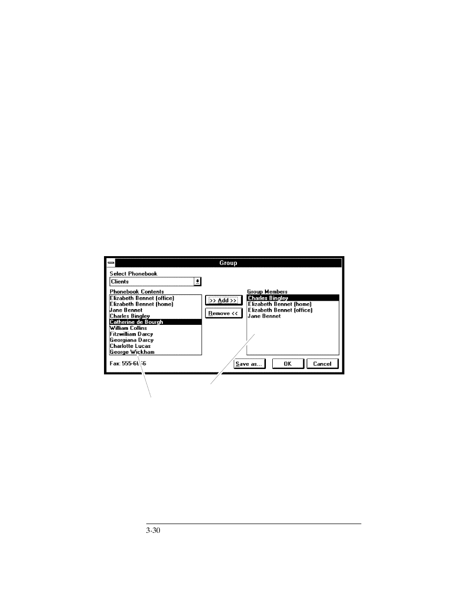 Deleting a phonebook | HP Officejet 350 All-in-One Printer User Manual | Page 99 / 227