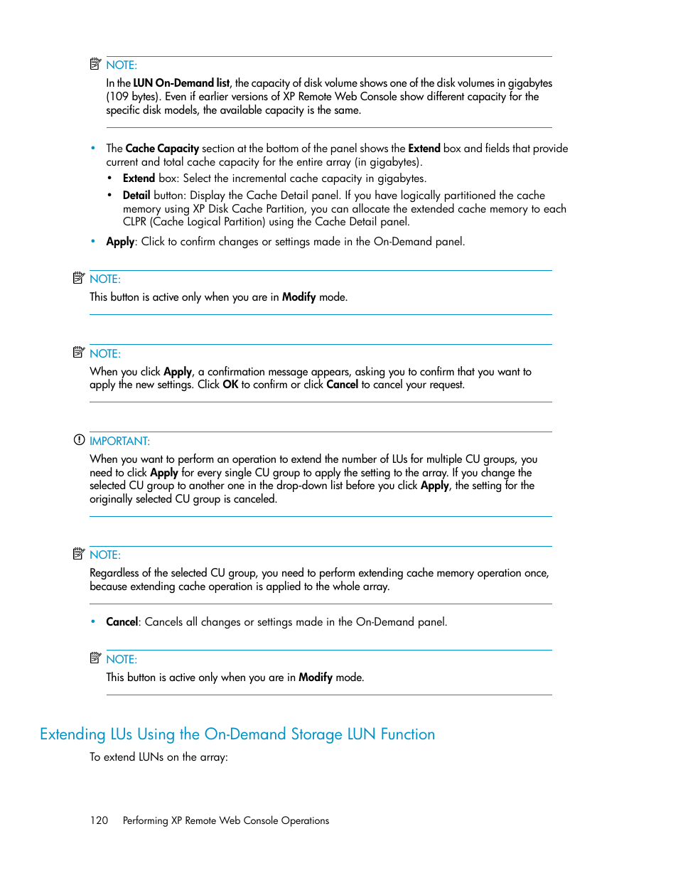 HP StorageWorks XP Remote Web Console Software User Manual | Page 120 / 186