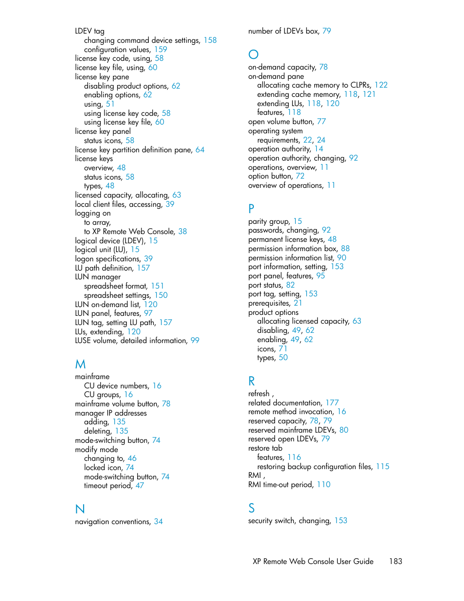 HP StorageWorks XP Remote Web Console Software User Manual | Page 183 / 186