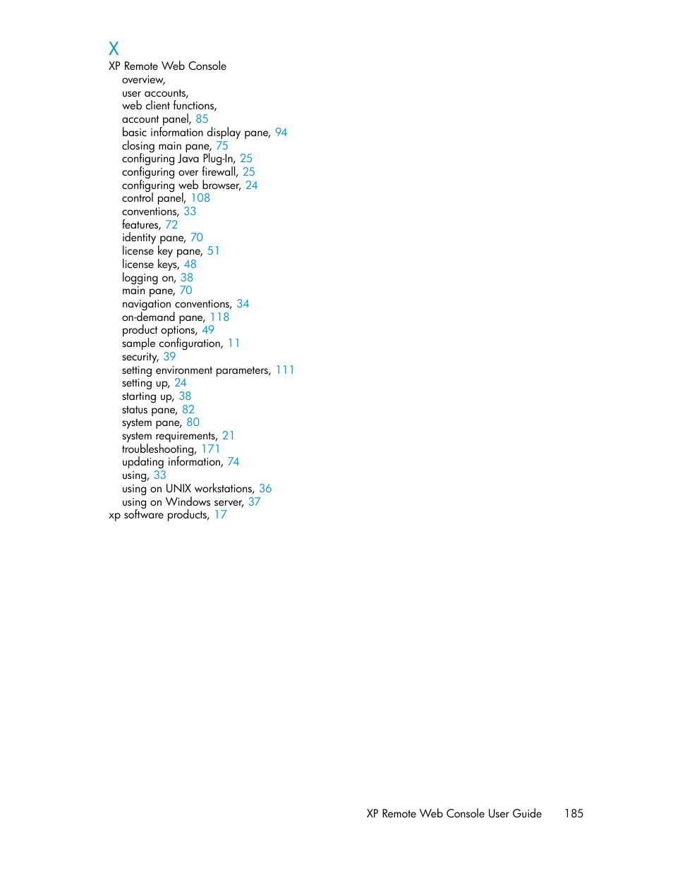 HP StorageWorks XP Remote Web Console Software User Manual | Page 185 / 186