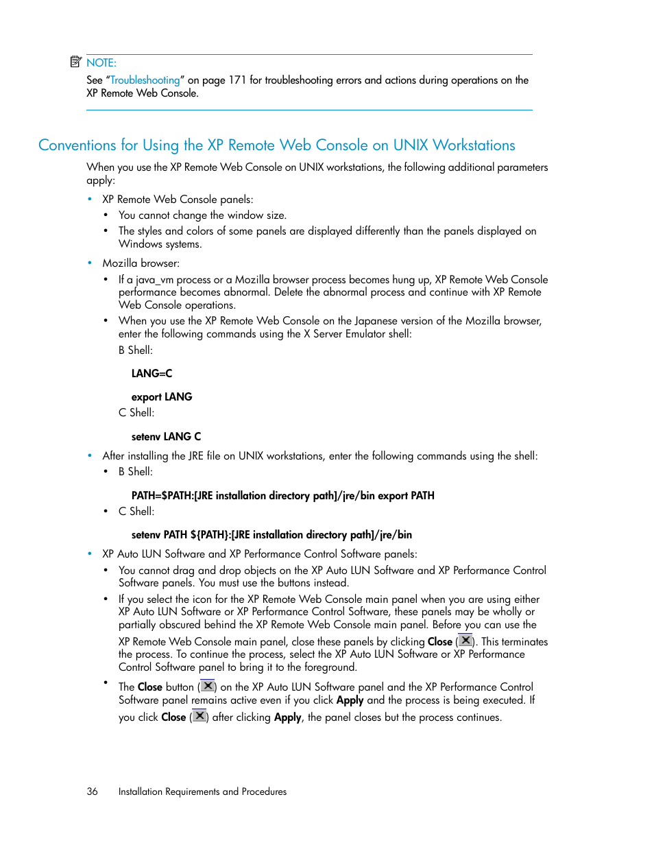 HP StorageWorks XP Remote Web Console Software User Manual | Page 36 / 186