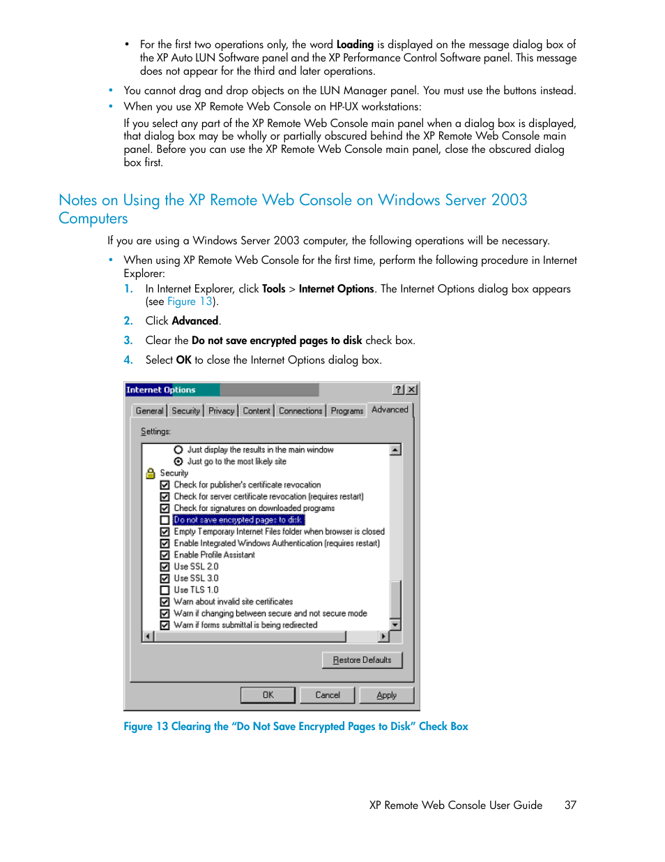 HP StorageWorks XP Remote Web Console Software User Manual | Page 37 / 186