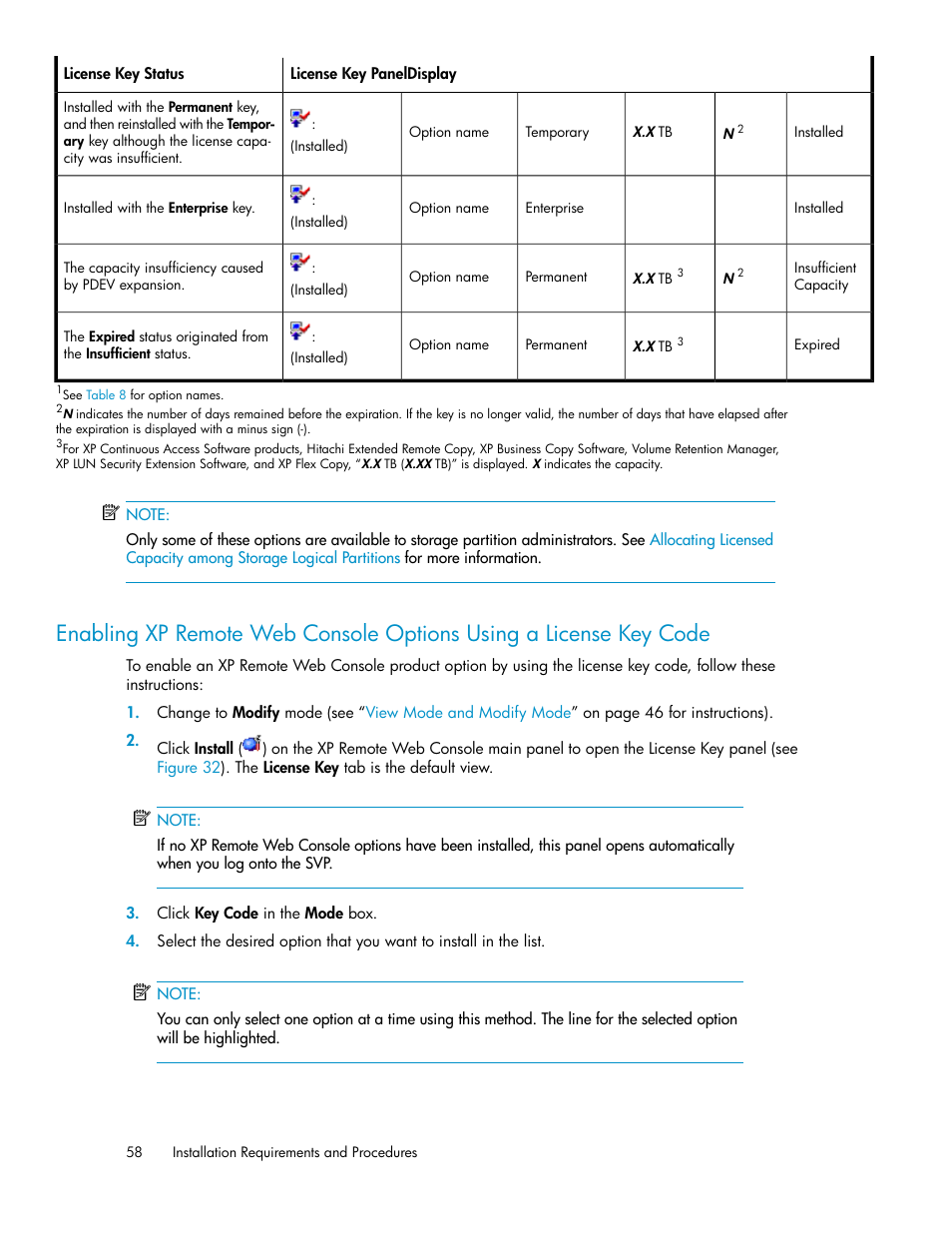 Code | HP StorageWorks XP Remote Web Console Software User Manual | Page 58 / 186