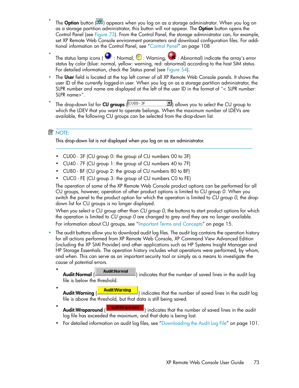 HP StorageWorks XP Remote Web Console Software User Manual | Page 73 / 186