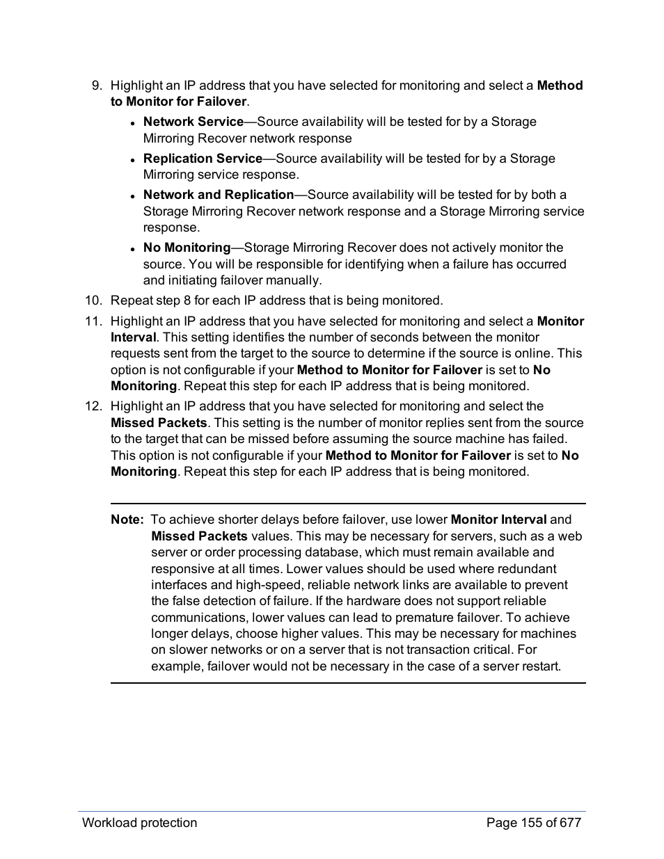 HP Storage Mirroring Software User Manual | Page 156 / 678