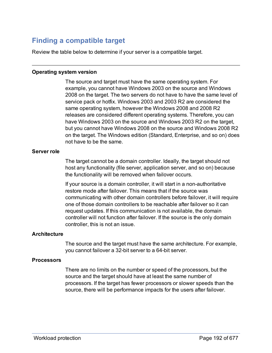 Finding a compatible target | HP Storage Mirroring Software User Manual | Page 193 / 678