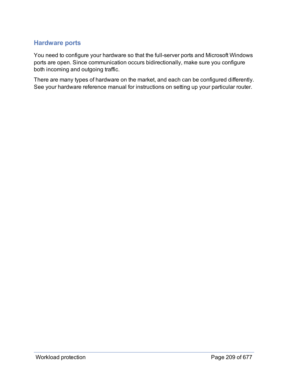 Hardware ports | HP Storage Mirroring Software User Manual | Page 210 / 678
