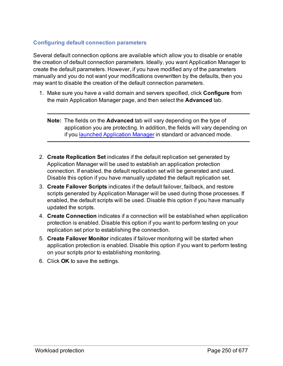 Configuring default connection parameters | HP Storage Mirroring Software User Manual | Page 251 / 678