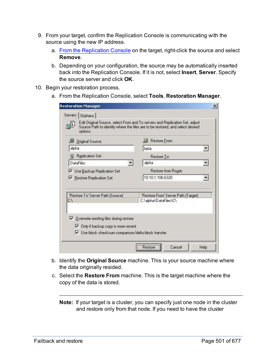 HP Storage Mirroring Software User Manual | Page 502 / 678