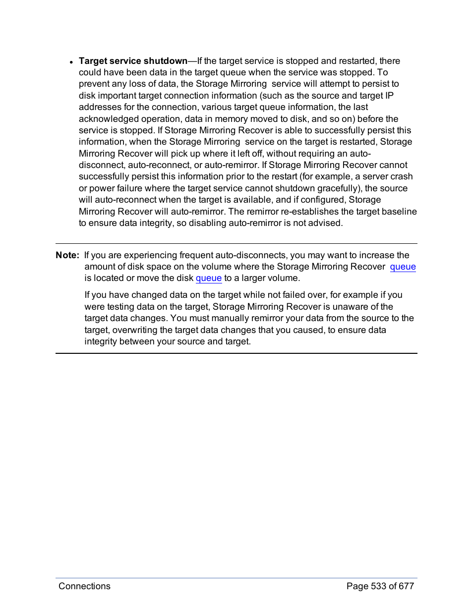 HP Storage Mirroring Software User Manual | Page 534 / 678