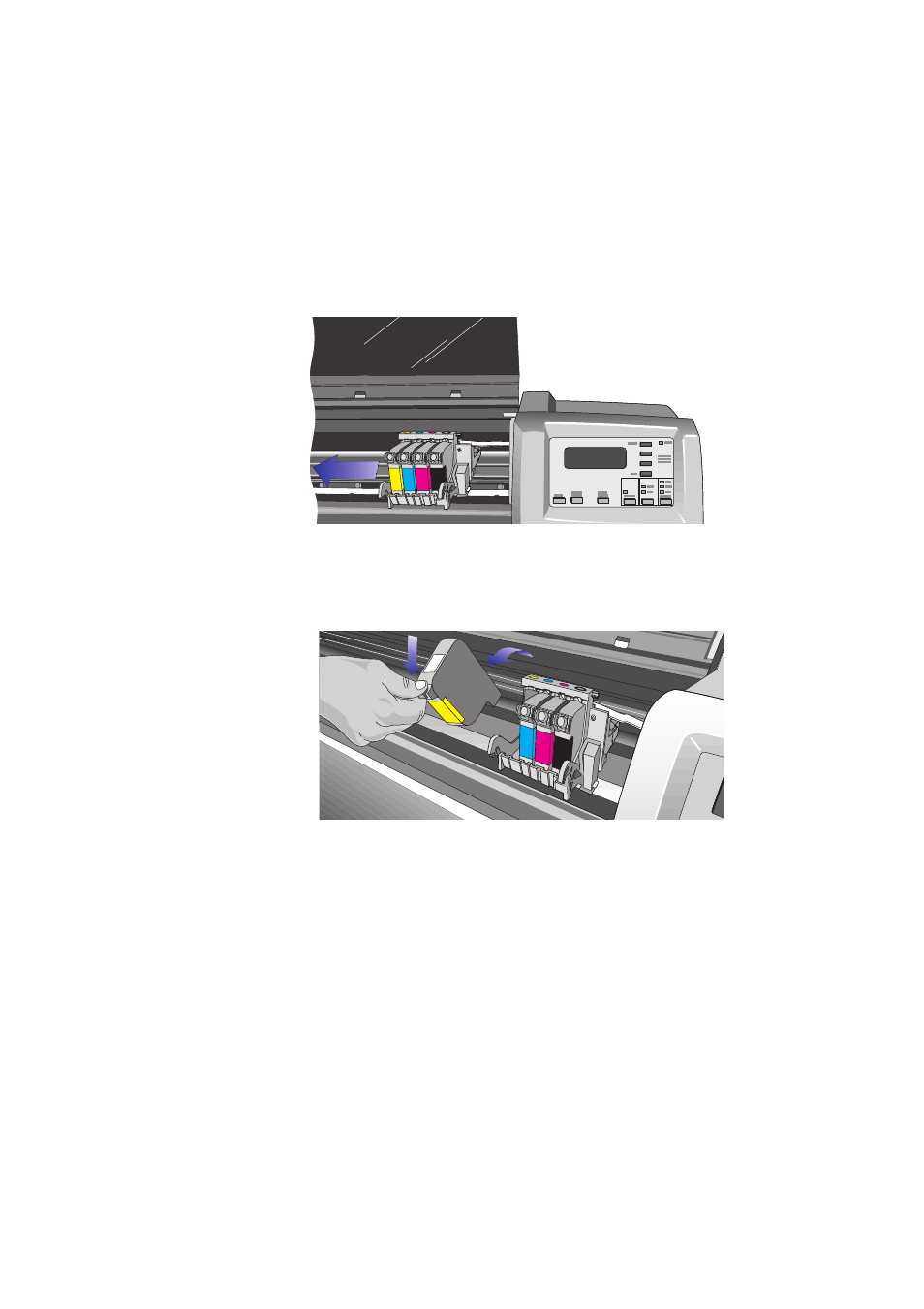 Removing the printheads, Removing the printheads 10-8 | HP Designjet 2500.3500cp Printer series User Manual | Page 214 / 340