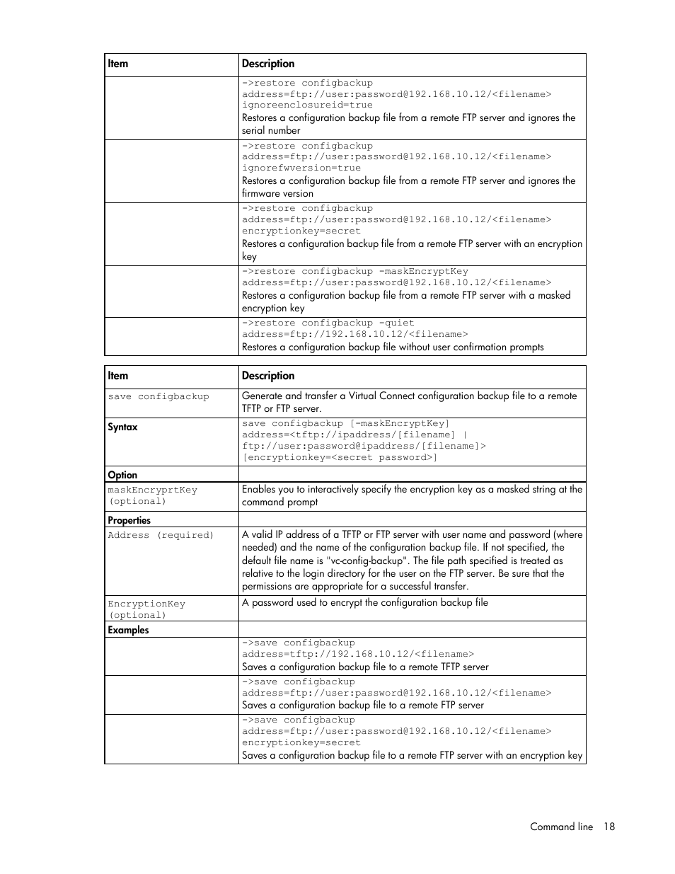 HP Virtual Connect 8Gb 24-port Fibre Channel Module for c-Class BladeSystem User Manual | Page 18 / 159