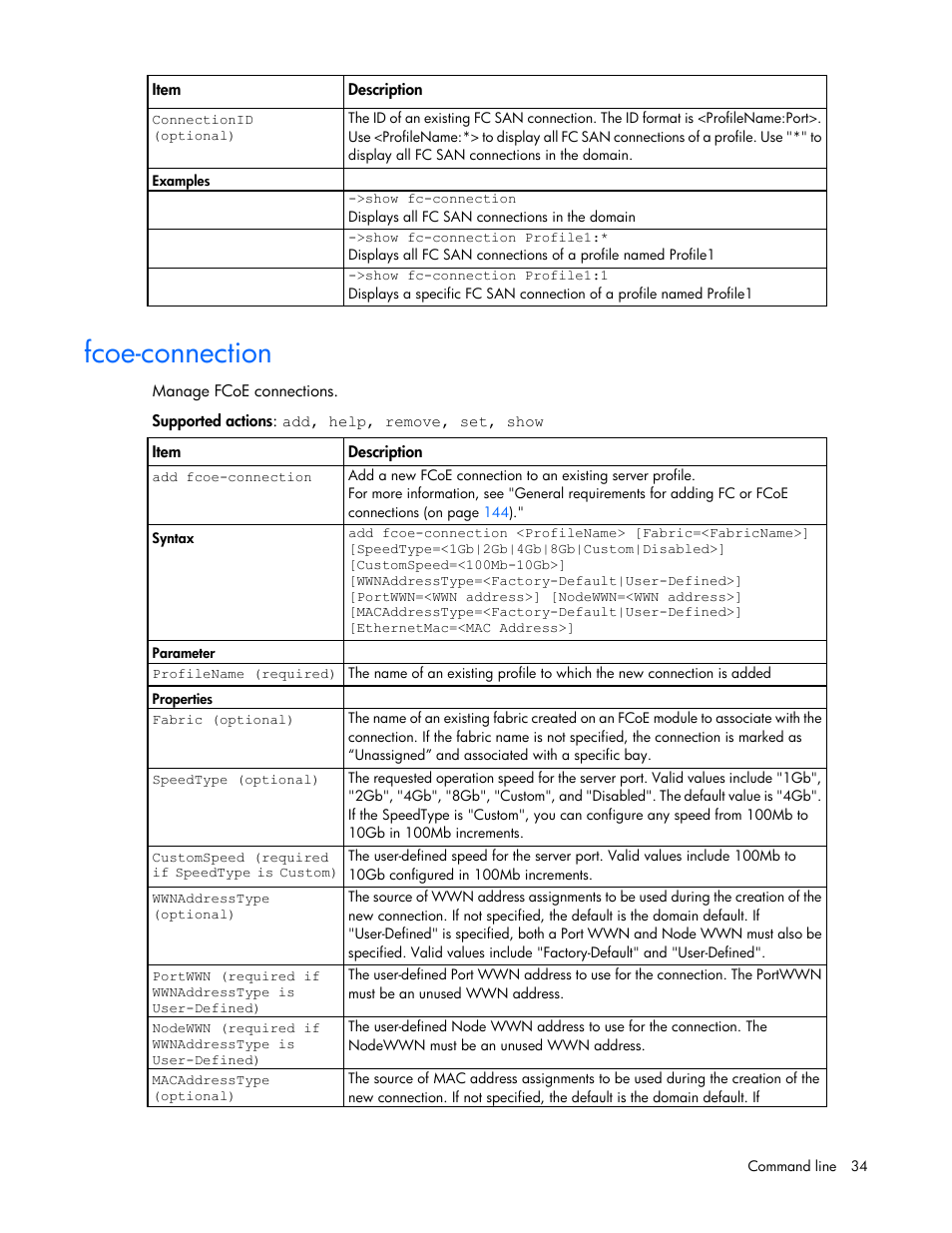 Fcoe-connection | HP Virtual Connect 8Gb 24-port Fibre Channel Module for c-Class BladeSystem User Manual | Page 34 / 159
