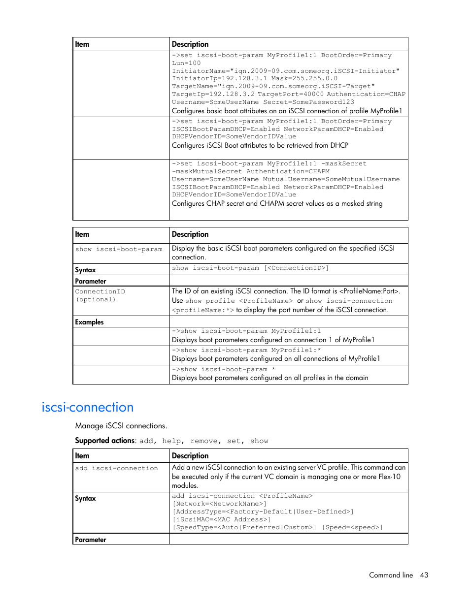 Iscsi-connection | HP Virtual Connect 8Gb 24-port Fibre Channel Module for c-Class BladeSystem User Manual | Page 43 / 159