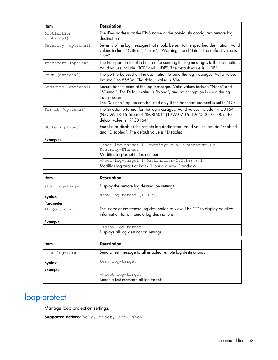 Loop-protect | HP Virtual Connect 8Gb 24-port Fibre Channel Module for c-Class BladeSystem User Manual | Page 52 / 159