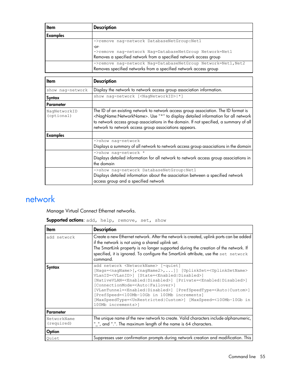 Network | HP Virtual Connect 8Gb 24-port Fibre Channel Module for c-Class BladeSystem User Manual | Page 55 / 159
