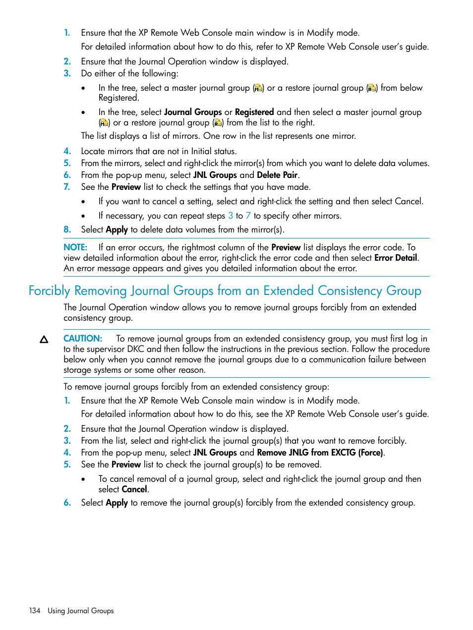 HP StorageWorks XP Remote Web Console Software User Manual | Page 134 / 203