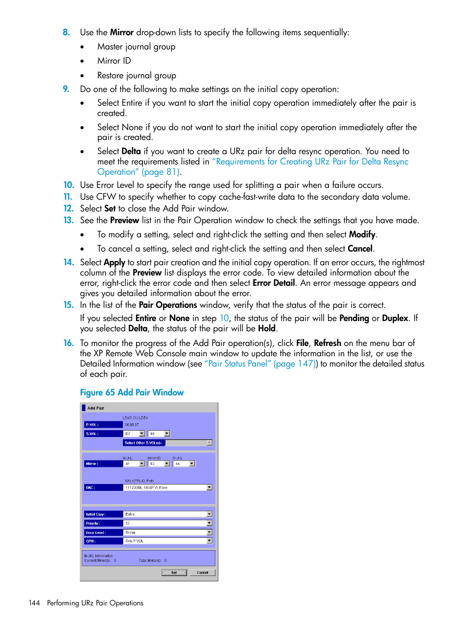 HP StorageWorks XP Remote Web Console Software User Manual | Page 144 / 203