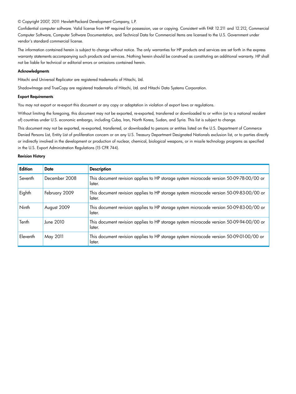 HP StorageWorks XP Remote Web Console Software User Manual | Page 2 / 203