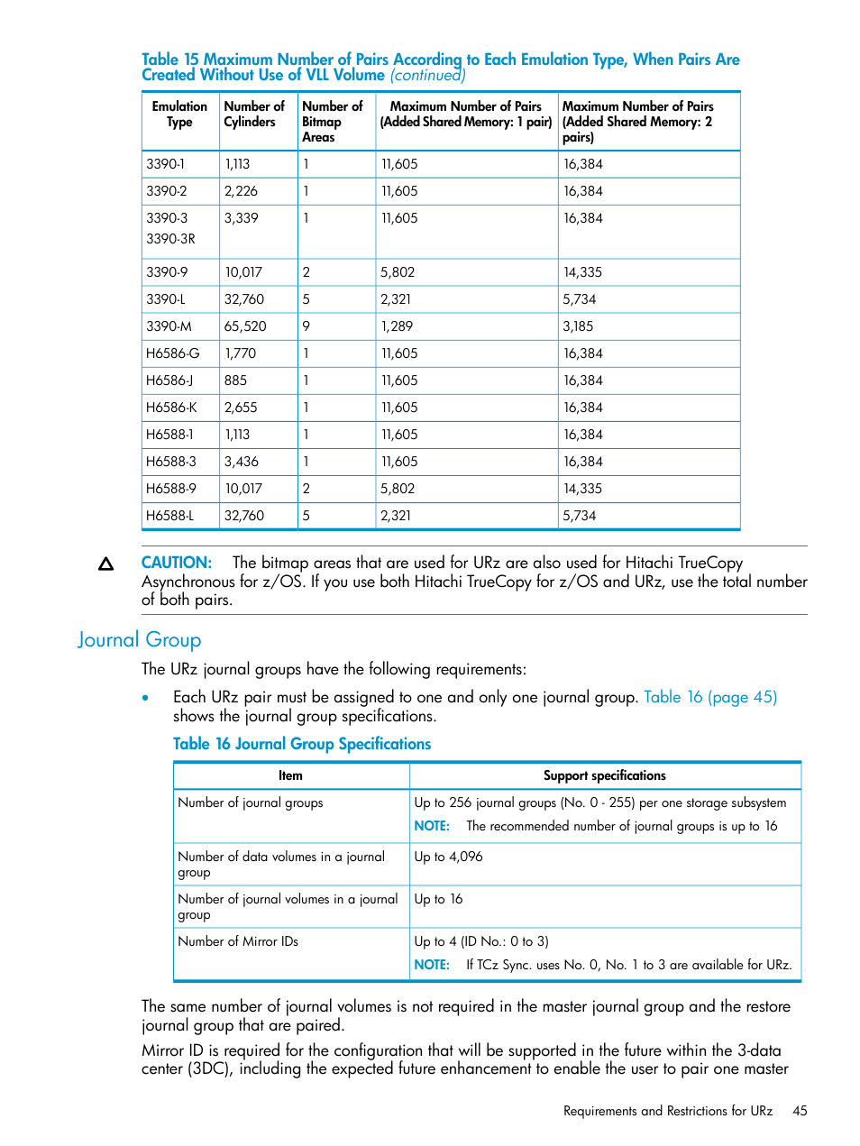 Journal group | HP StorageWorks XP Remote Web Console Software User Manual | Page 45 / 203