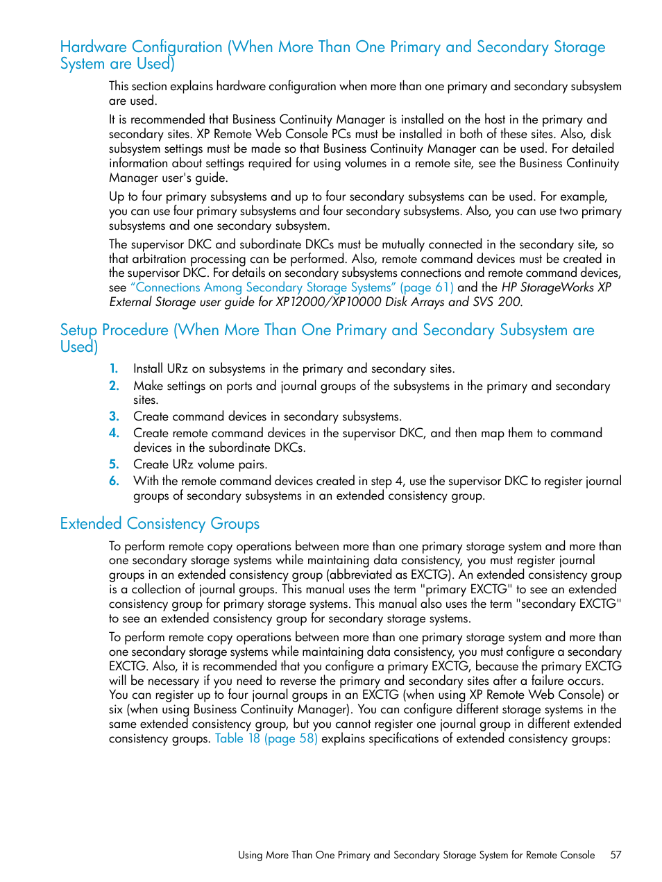 Extended consistency groups | HP StorageWorks XP Remote Web Console Software User Manual | Page 57 / 203