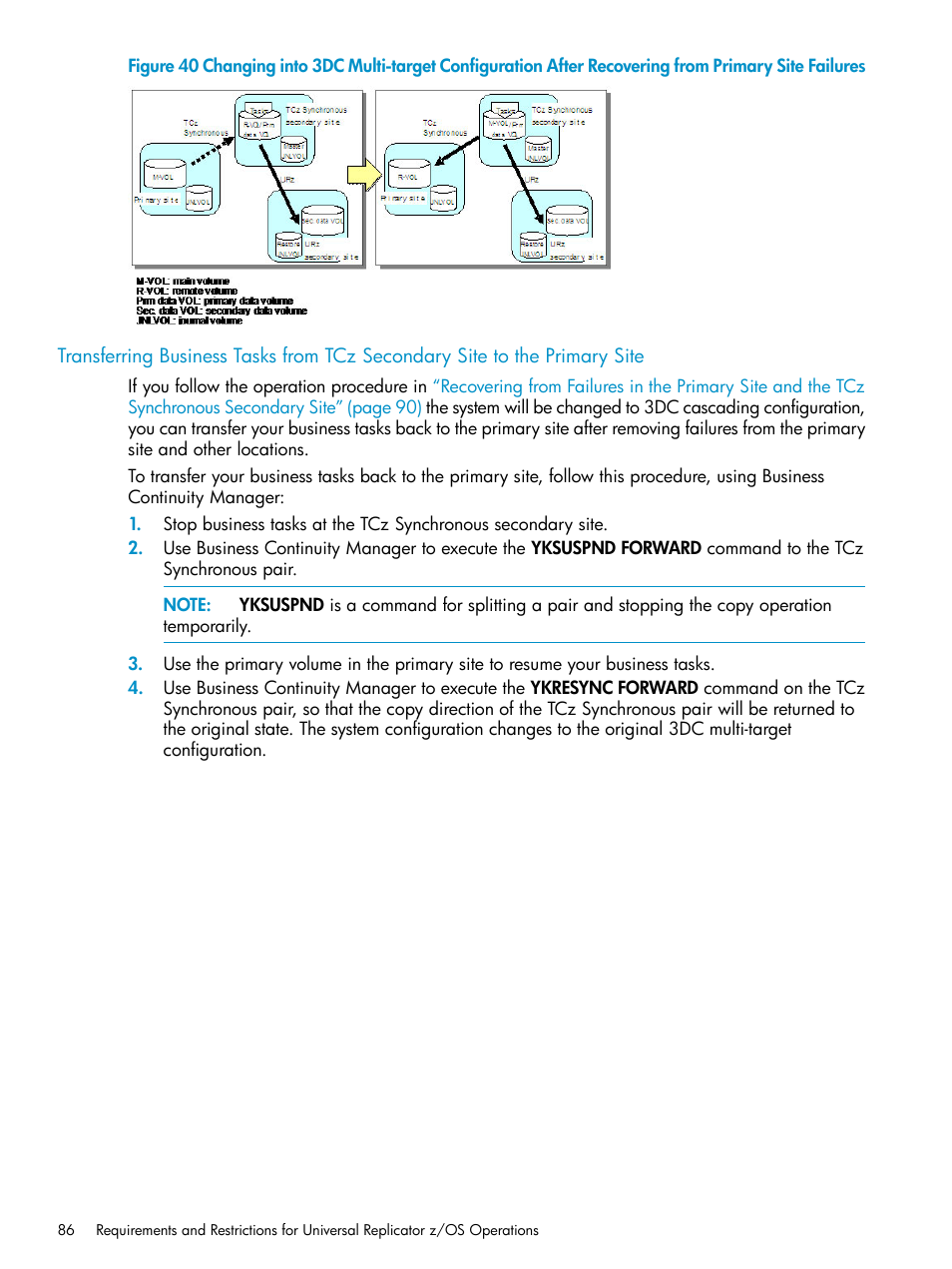 Transferring business | HP StorageWorks XP Remote Web Console Software User Manual | Page 86 / 203