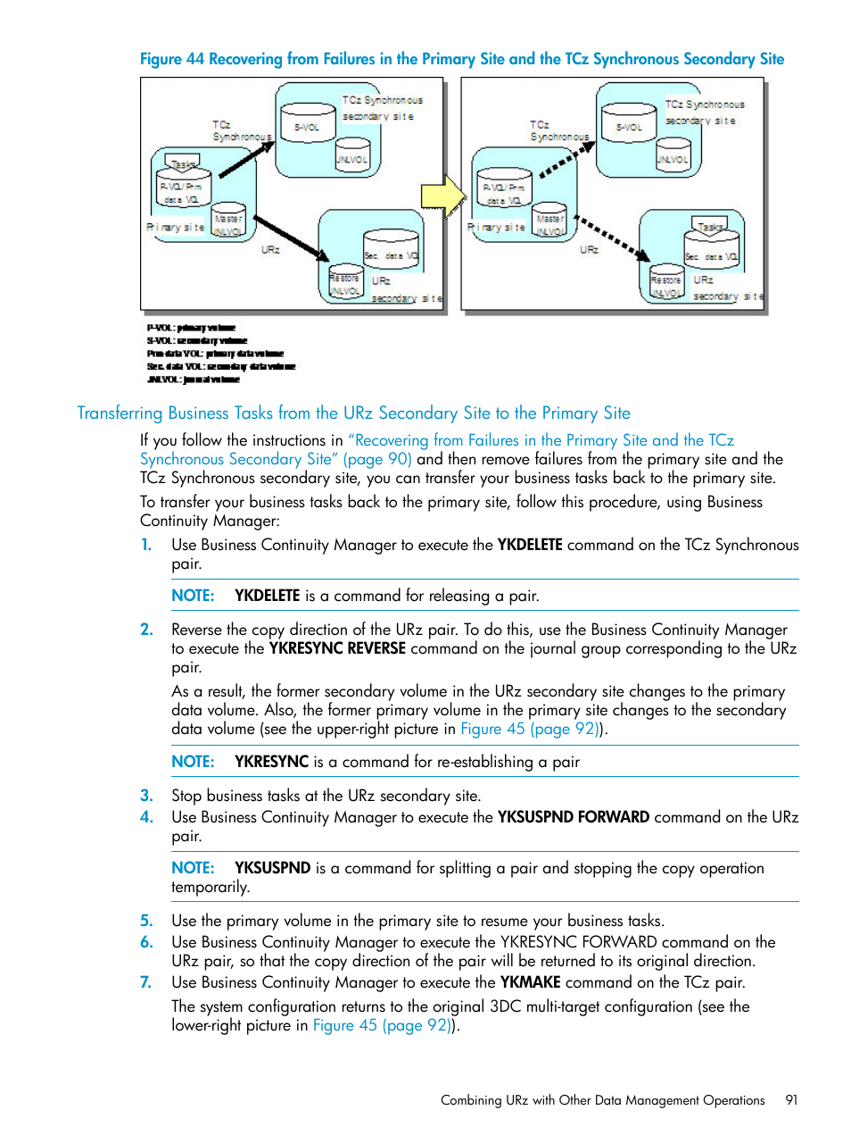 Transferring business | HP StorageWorks XP Remote Web Console Software User Manual | Page 91 / 203