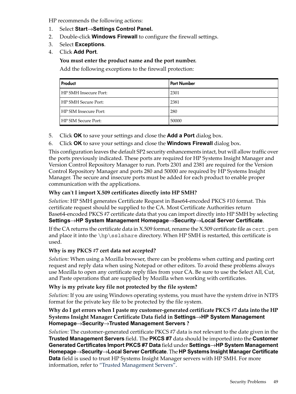 HP System Management Homepage-Software User Manual | Page 49 / 60