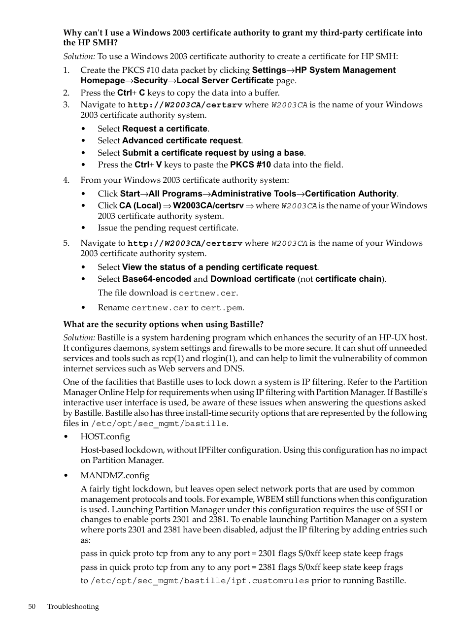 HP System Management Homepage-Software User Manual | Page 50 / 60