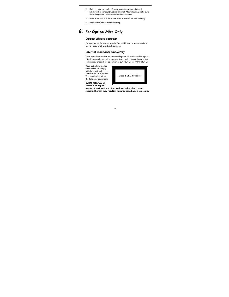 For optical mice only | HP Two-button Mouse User Manual | Page 20 / 20