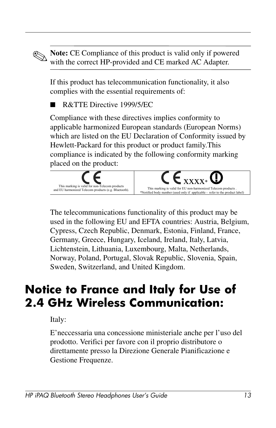 HP iPAQ hx2100 Pocket PC series User Manual | Page 13 / 16