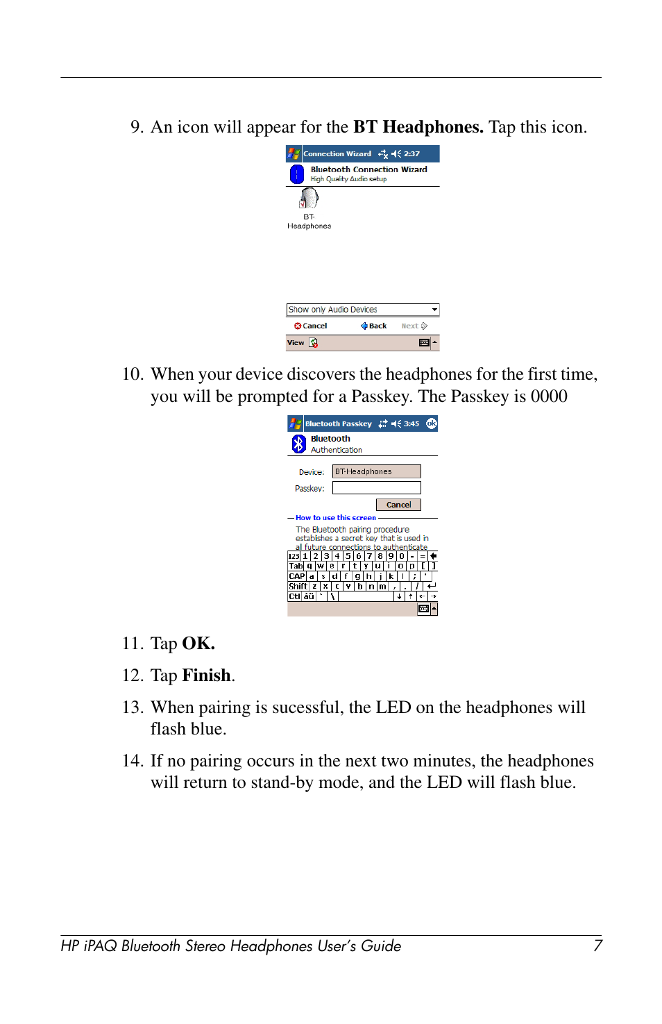 HP iPAQ hx2100 Pocket PC series User Manual | Page 7 / 16