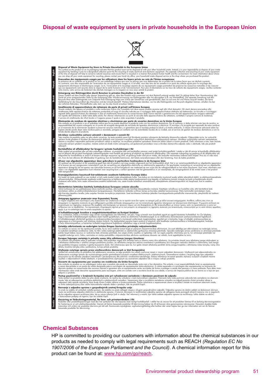 Chemical substances | HP ENVY 100 e-All-in-One Printer - D410b User Manual | Page 53 / 64