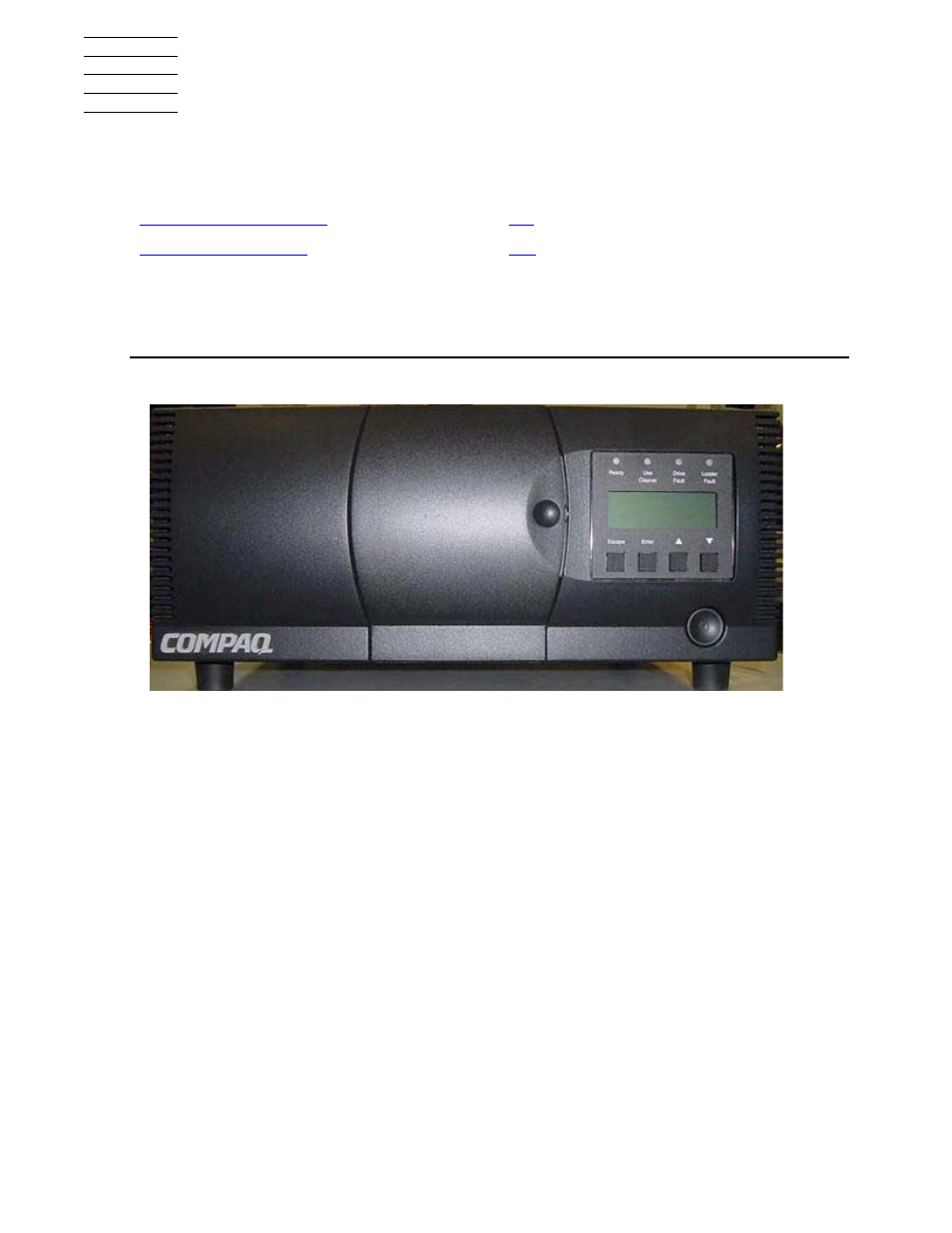1 overview of the tape drive, Tape drive description, Control panel | Overview of the tape drive, Figure 1-1, Front view of the tape drive | HP Integrity NonStop H-Series User Manual | Page 17 / 76