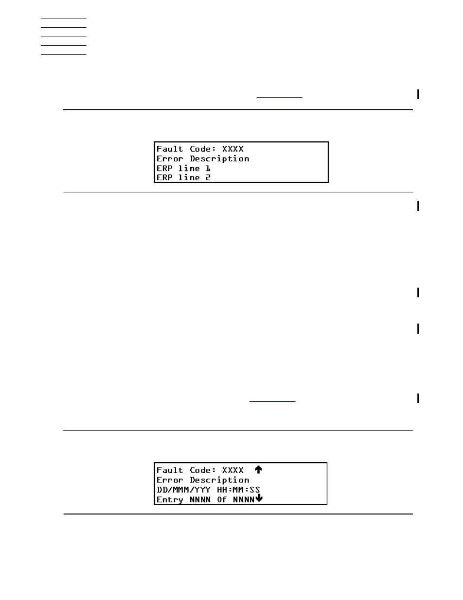 A troubleshooting, Fault screen, Displaying error logs | A. troubleshooting, Figure a-1, Figure a-2, Error history screen, Appendix a, troubleshooting, Troubleshooting | HP Integrity NonStop H-Series User Manual | Page 69 / 76