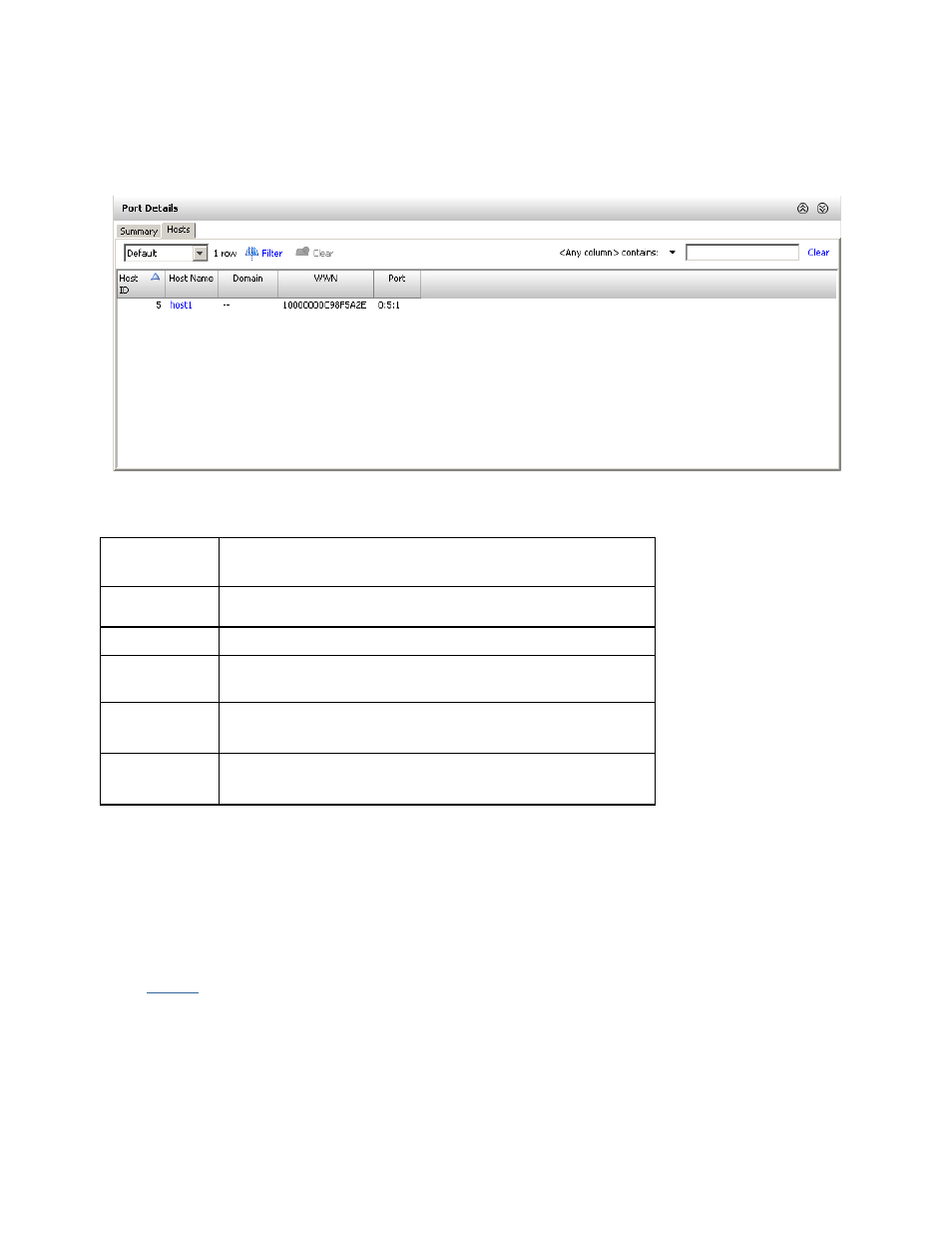 Viewing system rcfc ports, Hosts | HP 3PAR Operating System Software User Manual | Page 139 / 475