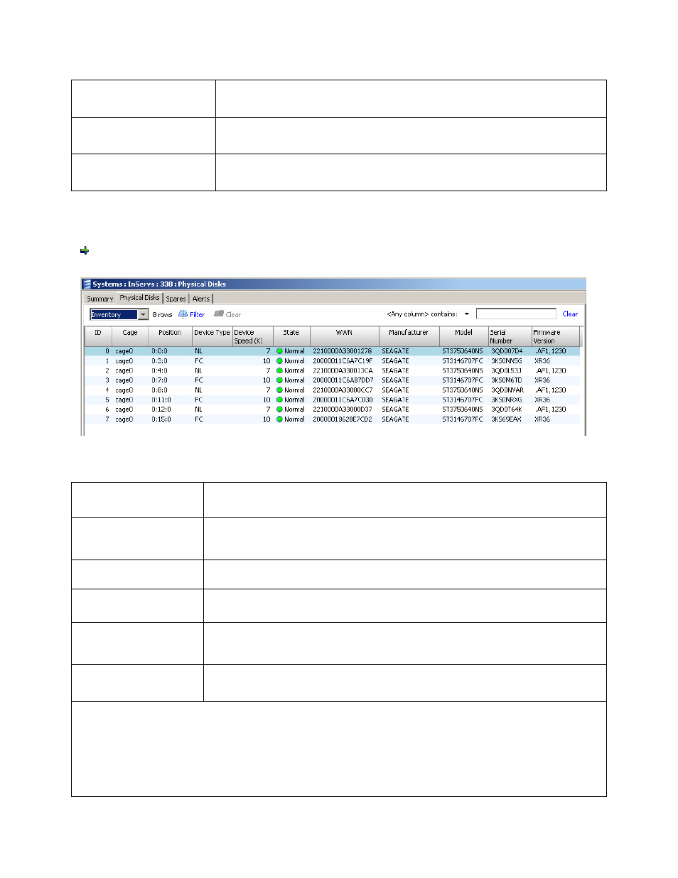 Displaying inventory information | HP 3PAR Operating System Software User Manual | Page 176 / 475