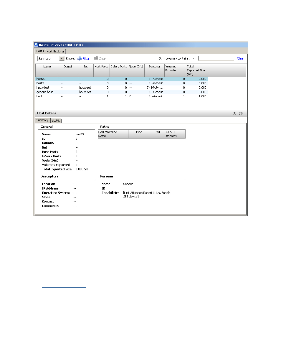 Upper pane | HP 3PAR Operating System Software User Manual | Page 189 / 475