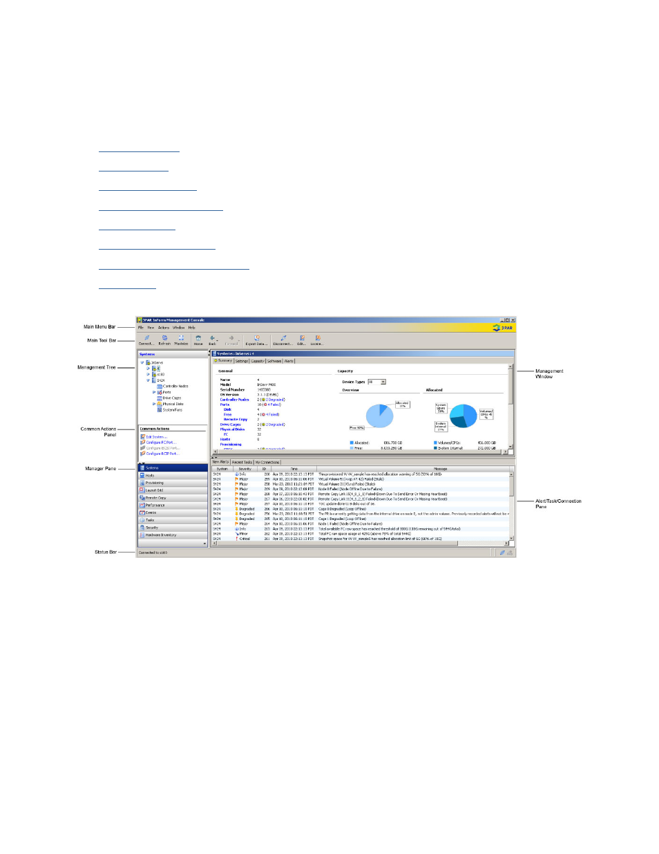 Components of the interface | HP 3PAR Operating System Software User Manual | Page 21 / 475