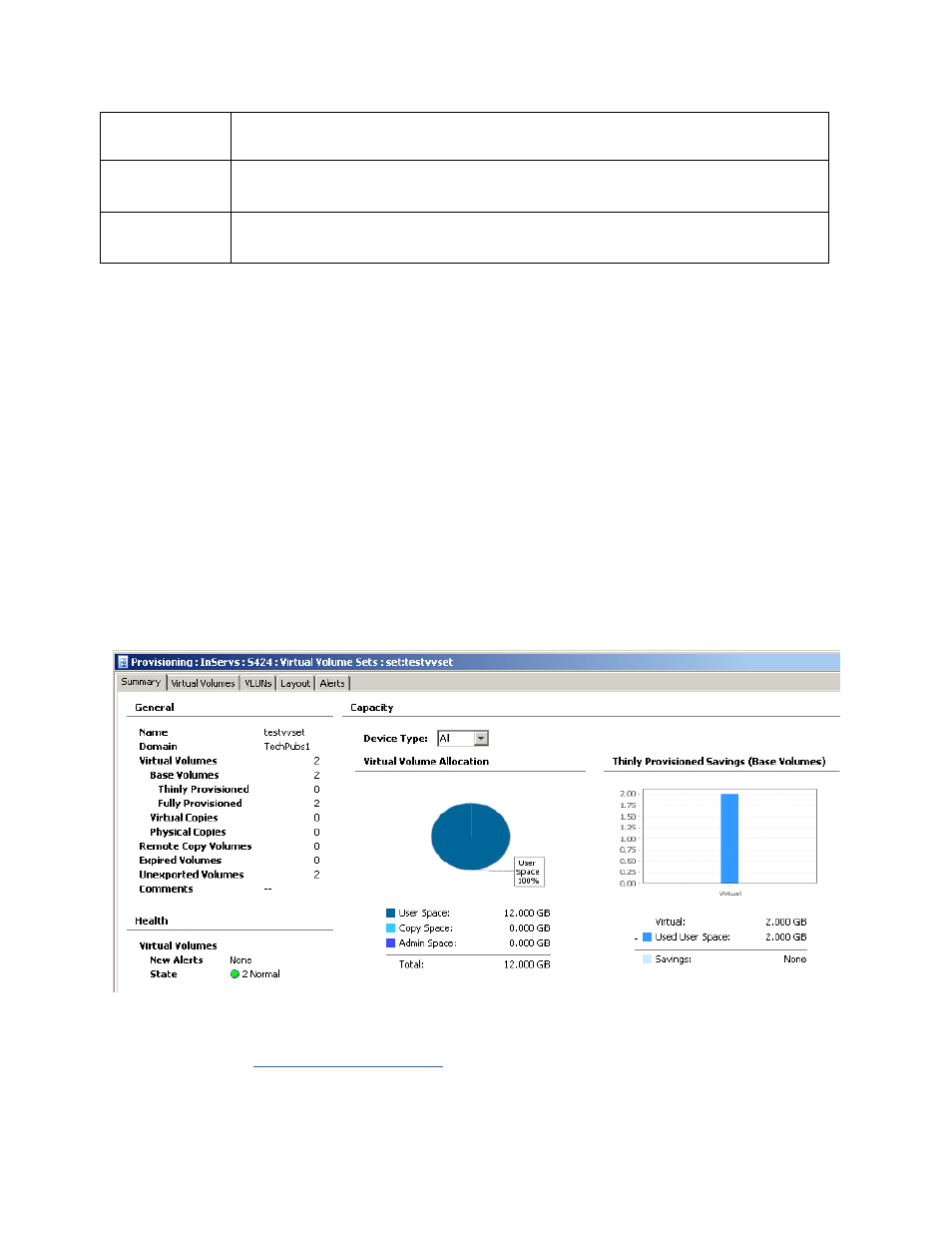 Viewing a single virtual volume set | HP 3PAR Operating System Software User Manual | Page 291 / 475