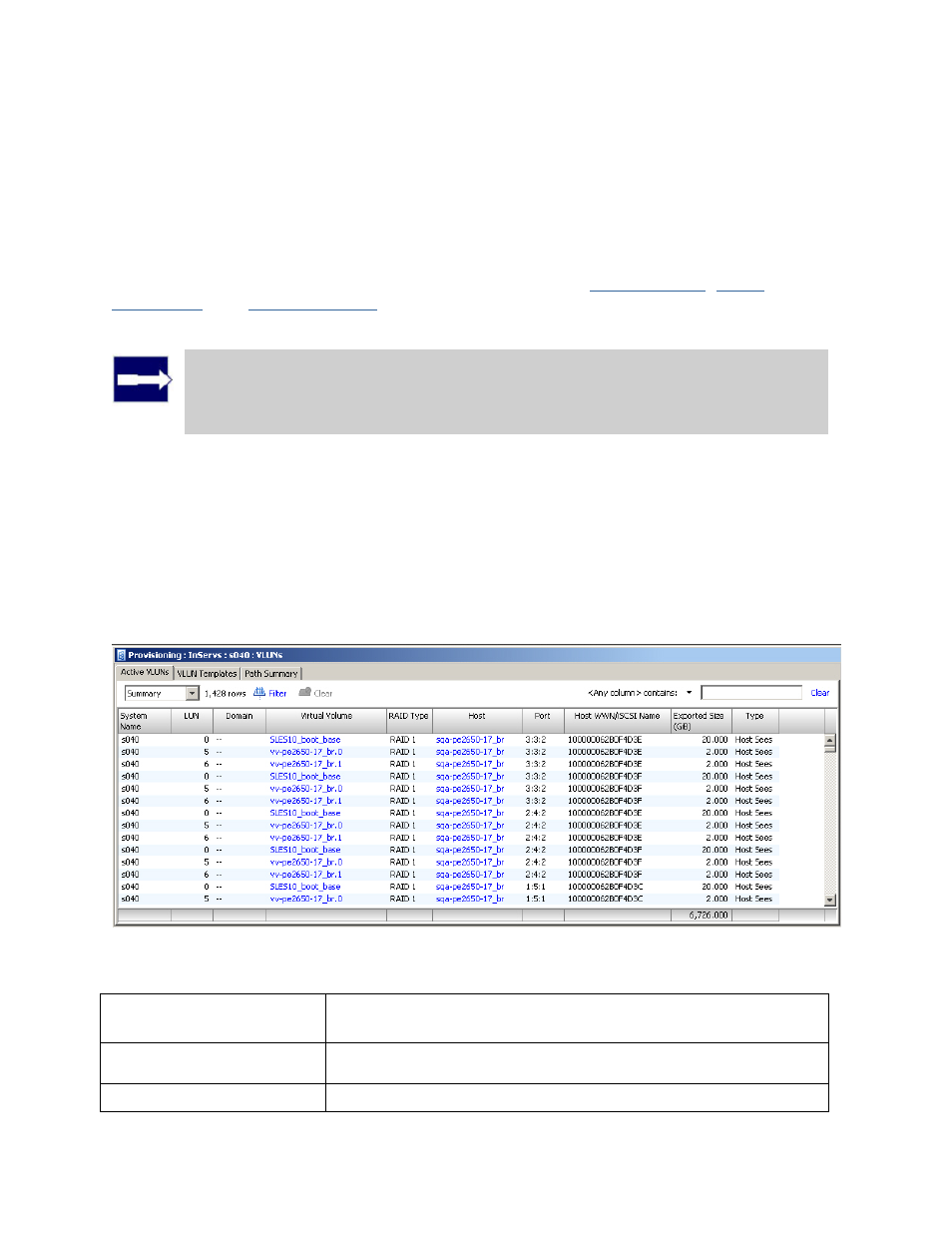 Viewing vluns, Active vluns tab, Displaying summary information | HP 3PAR Operating System Software User Manual | Page 296 / 475