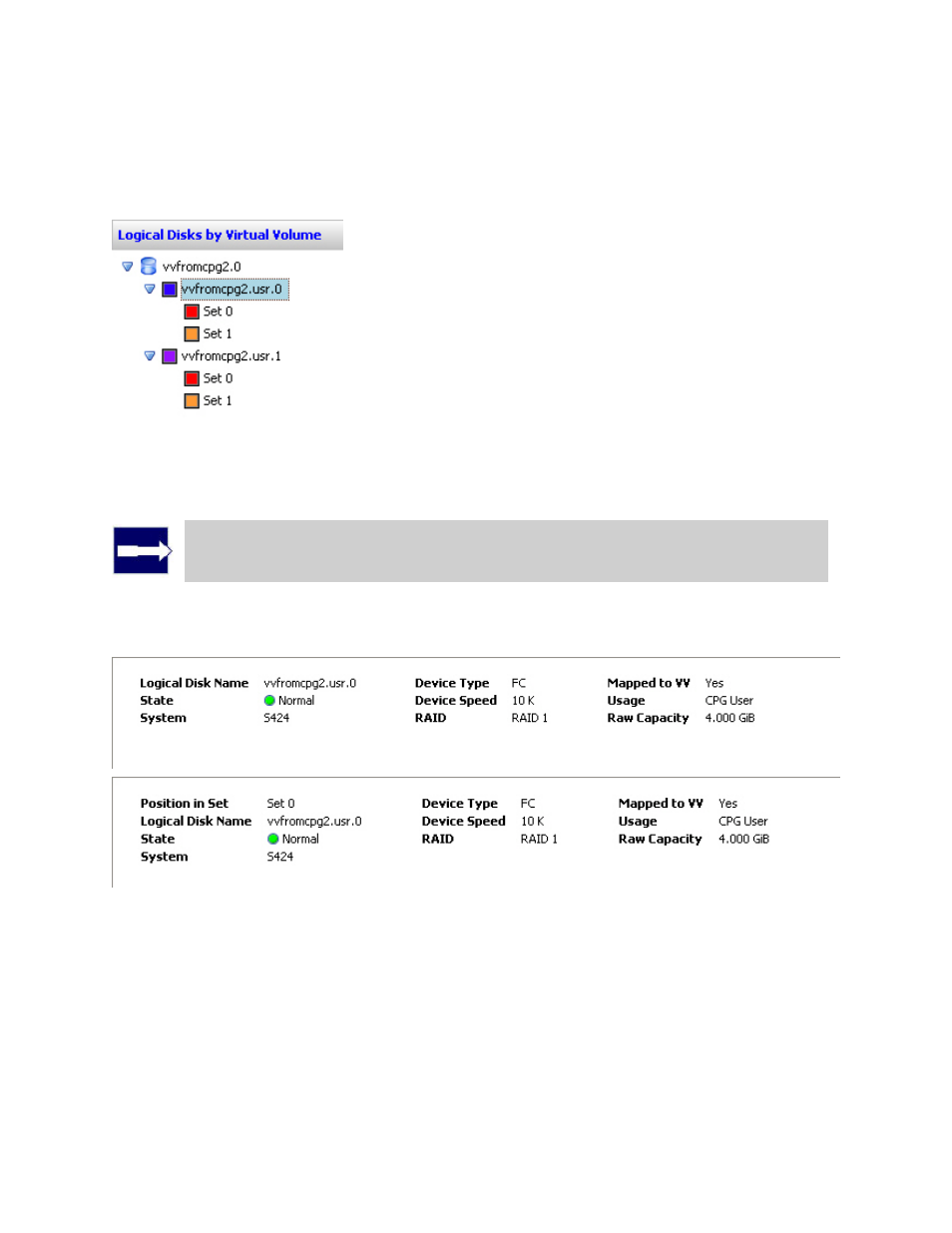 Navigation tree, Summary pane | HP 3PAR Operating System Software User Manual | Page 343 / 475