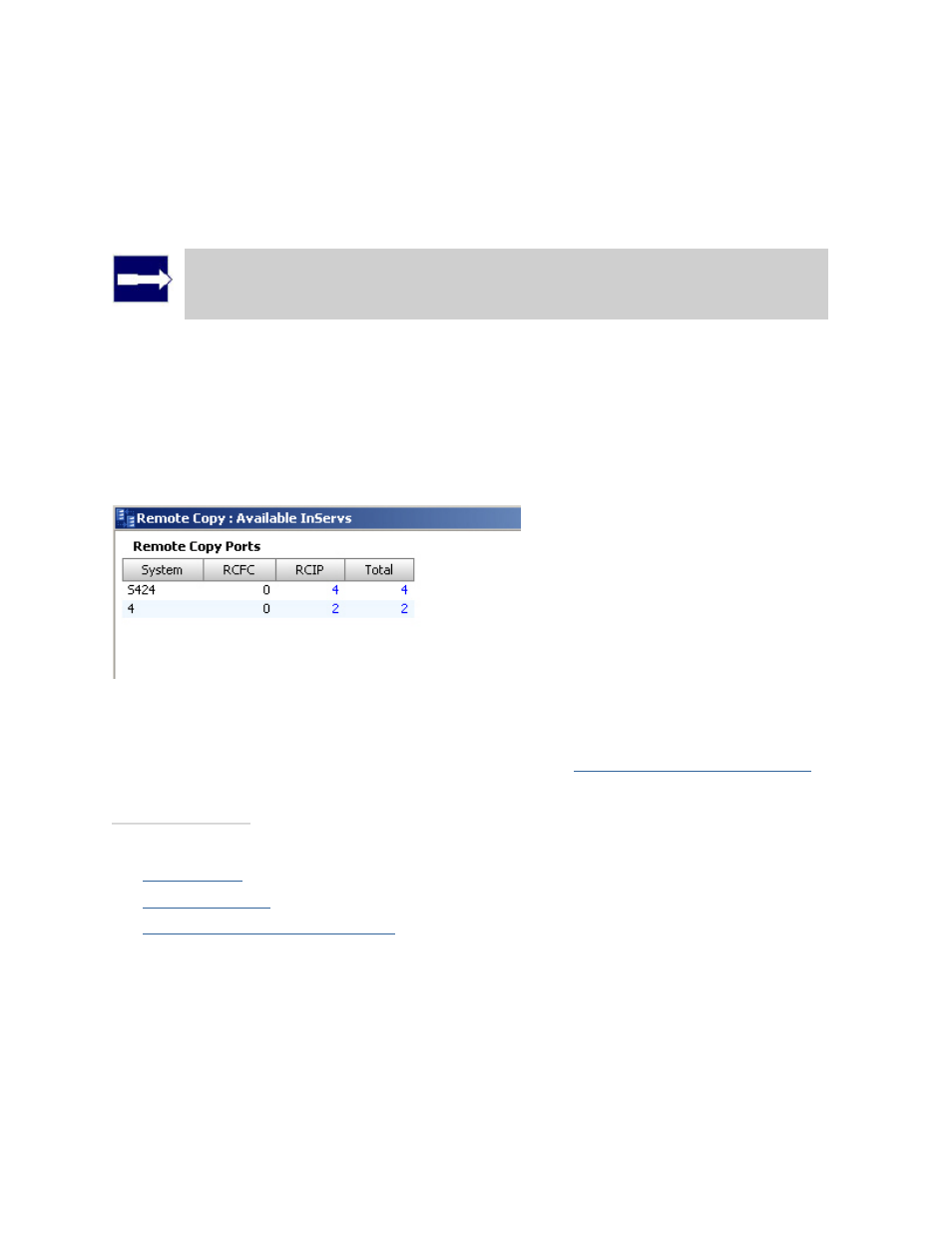 Viewing available remote copy systems | HP 3PAR Operating System Software User Manual | Page 346 / 475