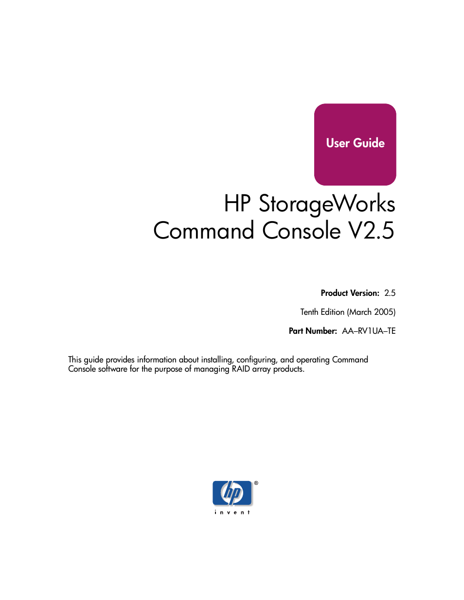 HP StorageWorks EVA Controller HSG V8.8 Software User Manual | 150 pages