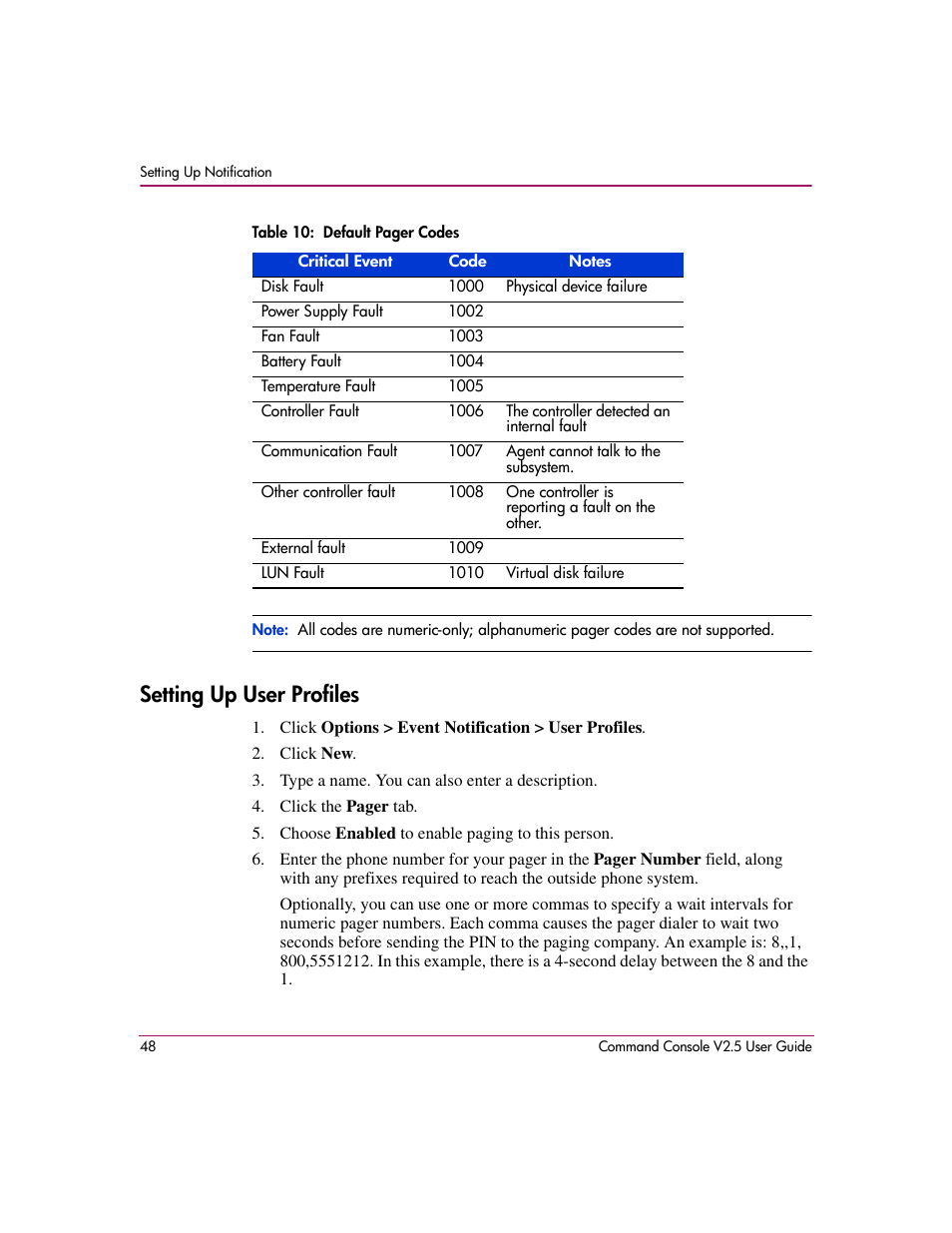 Setting up user profiles | HP StorageWorks EVA Controller HSG V8.8 Software User Manual | Page 48 / 150