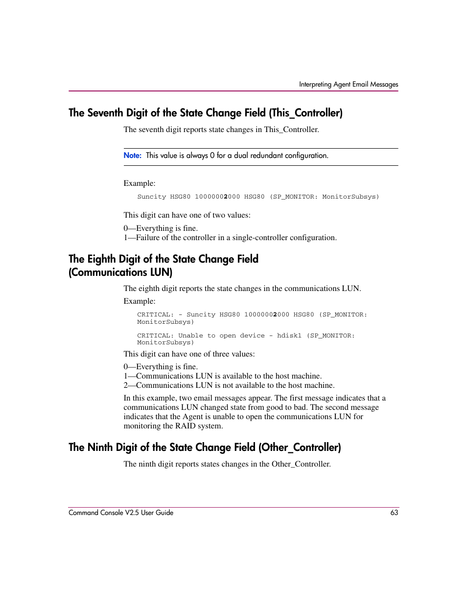 HP StorageWorks EVA Controller HSG V8.8 Software User Manual | Page 63 / 150