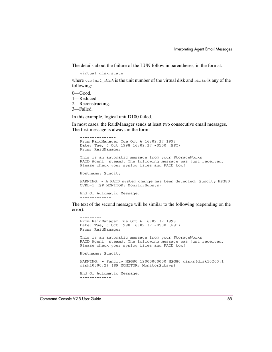 HP StorageWorks EVA Controller HSG V8.8 Software User Manual | Page 65 / 150